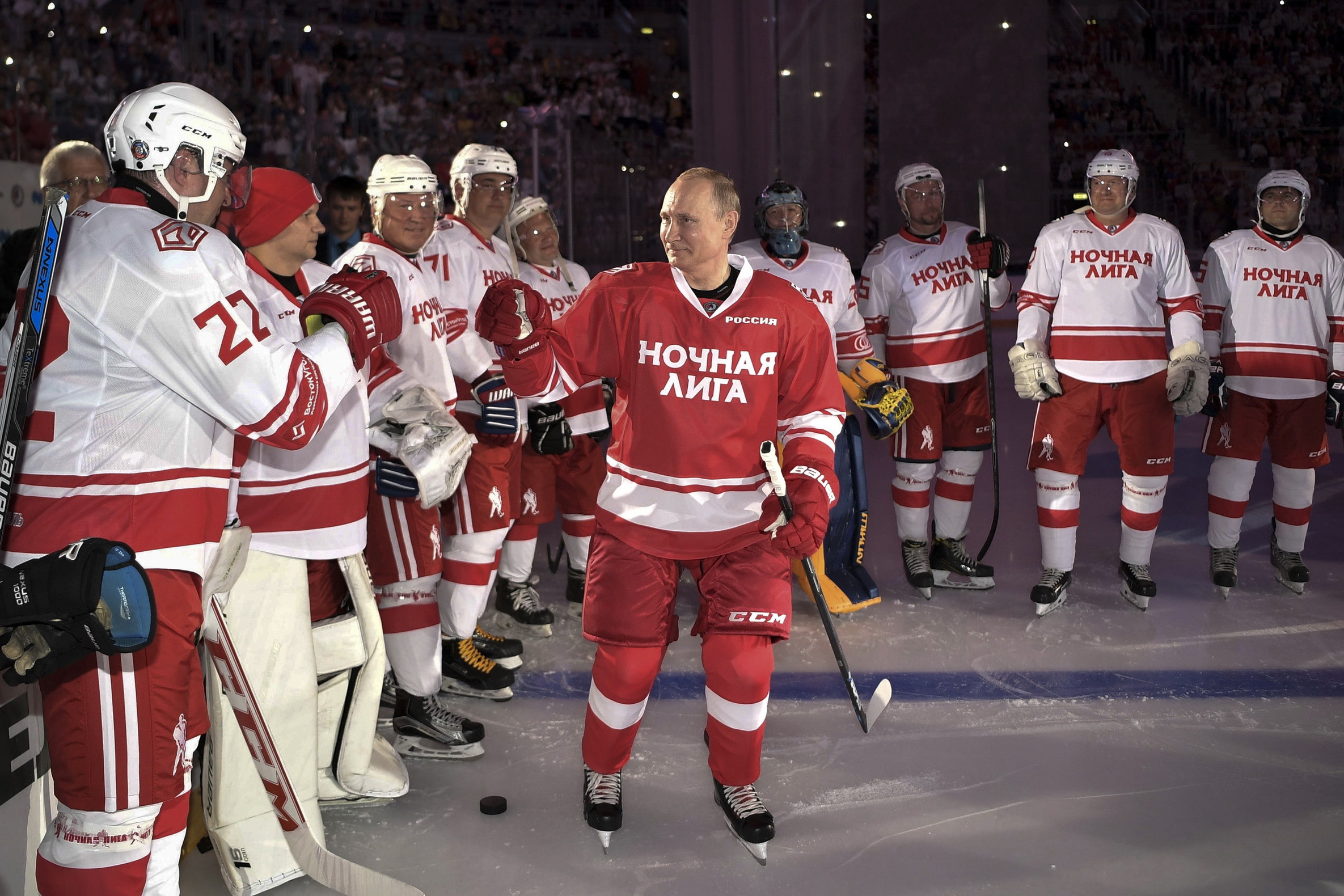 Putinovih pet golova u meču sa bivšim zvezdama NHL lige